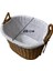 Kulplu Oval Kumaşlı Sepet Büyük Boy 33 x 23 x 28 cm 3