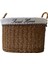 Kulplu Oval Kumaşlı Sepet Büyük Boy 33 x 23 x 28 cm 4