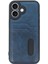 iPhone 16 Kılıf Sara Kartvizitli Deri Kılıf - Lacivert - CPTD3959-8811 2