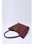 Bordo Shk76 Çıtçıtlı Fitil Askılı Deri Makyaj Çantalı Büyük Boy Kadın El Ve Omuz Çantası U:29 E:30 G:9 Cm 5