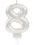 8 Rakam Mum Gümüş Renk (4767) - KRM1097-9605 1