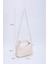 Krem SHK24 Orjinal Soft Deri Düğüm Detaylı Zincir Askılı El ve Omuz Çantası U:14 E:22 G:8 cm 2