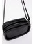 Siyah Shk62 Tek Bölmeli Suni Deri Ayarlanabilir Askılı Fermuarlı Çapraz Omuz Çantası 7