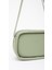 Mint Yeşil Shk62 Tek Bölmeli Suni Deri Ayarlanabilir Askılı Fermuarlı Çapraz Omuz Çantası 5