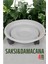 Turk Tekerlekli Saksı Altığı 4 Adet 37 cm Beyaz - KRM1965-1756 1