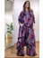 Geniş Paça Pantolon Uzun Gömlek Düğmeli Kimono Takım 1