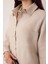 Reglan Kol Basic Keten Gömlek Sedef 4