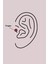 316L Çelik Gümüş Renk Pembe Zirkon Taşlı Tragus Piercing 2