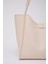 Krem Shk76 Çıtçıtlı Fitil Askılı Deri Makyaj Çantalı Büyük Boy Kadın El Ve Omuz Çantası U:29 E:30 G:9 Cm 7