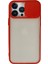 iPhone 13 Pro Max Kılıf Palm Buzlu Kamera Sürgülü Silikon - Kırmızı - CPTD8963-9455 1