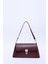 Bordo SHK153 Suni Deri Kilit Detaylı Standart Askılı Tek Bölmeli El, Kol ve Omuz Çantası U:15 E:29 G:9 cm 1