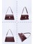 Bordo SHK153 Suni Deri Kilit Detaylı Standart Askılı Tek Bölmeli El, Kol ve Omuz Çantası U:15 E:29 G:9 cm 8