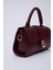 Bordo SHK109 Suni Deri Çıtçıtlı Ayarlanabilir Askılı Kadın El, Kol ve Omuz Çantası U:11 E:19 G:7 cm 5