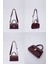 Bordo SHK109 Suni Deri Çıtçıtlı Ayarlanabilir Askılı Kadın El, Kol ve Omuz Çantası U:11 E:19 G:7 cm 8