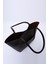 Siyah Shk80 Önü Cepli Çıtçıtlı Makyaj Çantalı Deri Büyük Boy Kol Ve Omuz Çantası U:26 E:40 G:8 Cm 5