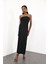 Siyah Straplez Bodycon Elbise 2