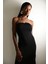 Siyah Straplez Bodycon Elbise 3