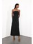 Siyah Straplez Bodycon Elbise 4