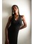 Siyah Halter Yaka Bodycon Elbise 5