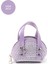 Lila SHK220 Süet Kumaş, Tek Bölmeli, Zincir Askılı,fermuarlı, Taşlı, Mini El ve Omuz Çantası 1