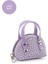 Lila SHK220 Süet Kumaş, Tek Bölmeli, Zincir Askılı,fermuarlı, Taşlı, Mini El ve Omuz Çantası 2