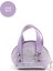 Lila SHK220 Süet Kumaş, Tek Bölmeli, Zincir Askılı,fermuarlı, Taşlı, Mini El ve Omuz Çantası 3