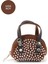Kahve Rengi SHK220 Süet Kumaş, Tek Bölmeli, Zincir Askılı,fermuarlı, Taşlı, Mini El ve Omuz Çantası 1