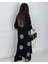 Glow Nakışlı Kimono Takın Uzun Maxi Boy Gömlek Pantolonlu Takım 3