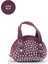 Mor SHK220 Süet Kumaş, Tek Bölmeli, Zincir Askılı,fermuarlı, Taşlı, Mini El ve Omuz Çantası 1