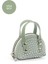Mint Yeşil SHK220 Süet Kumaş, Tek Bölmeli, Zincir Askılı,fermuarlı, Taşlı, Mini El ve Omuz Çantası 2