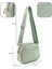 Mint Yeşil SHK194 Suni Deri Fermuarlı 2 Bölmeli Ayarlanabilir Kolon Askılı Omuz Çantası 4