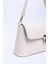 Krem SHK153 Suni Deri Kilit Detaylı Standart Askılı Tek Bölmeli El, Kol ve Omuz Çantası U:15 E:29 G:9 cm 5