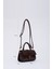 Kahve Rengi SHK109 Suni Deri Çıtçıtlı Ayarlanabilir Askılı Kadın El, Kol ve Omuz Çantası U:11 E:19 G:7 cm 2