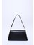 Siyah SHK153 Suni Deri Kilit Detaylı Standart Askılı Tek Bölmeli El, Kol ve Omuz Çantası U:15 E:29 G:9 cm 4