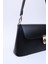 Siyah SHK153 Suni Deri Kilit Detaylı Standart Askılı Tek Bölmeli El, Kol ve Omuz Çantası U:15 E:29 G:9 cm 5