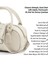 Krem SHK207 Suni Deri Charm Detaylı Fermuarlı Ayarlanabilir Askılı El, Kol ve Omuz Çantası U:14 E:24 G:8 cm 7