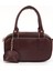 Bordo SHK207 Suni Deri Charm Detaylı Fermuarlı Ayarlanabilir Askılı El, Kol ve Omuz Çantası U:14 E:24 G:8 cm 1