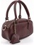 Bordo SHK207 Suni Deri Charm Detaylı Fermuarlı Ayarlanabilir Askılı El, Kol ve Omuz Çantası U:14 E:24 G:8 cm 2