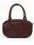 Bordo SHK207 Suni Deri Charm Detaylı Fermuarlı Ayarlanabilir Askılı El, Kol ve Omuz Çantası U:14 E:24 G:8 cm 3