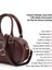 Bordo SHK207 Suni Deri Charm Detaylı Fermuarlı Ayarlanabilir Askılı El, Kol ve Omuz Çantası U:14 E:24 G:8 cm 7