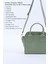Mint Yeşil SHK219 Suni Deri ,fermuarlı, Iki Bölmeli ,ayarlanabilir Askılı, El, Kol ve Omuz Çantası 3