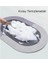 Krem Oval Sihirli Su Emici Banyo Paspası Kaymaz Tabanlı Abdest Paspası 3 mm 38X58 2