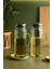 2’li Metal Kapaklı 1500 ml Büyük Boy Yağdanlık Set Ayçiçek Yağı Zeytin Yağı Set Düz Model 3