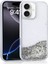 iPhone 16 Uyumlu Kılıf Sıvılı Simli Şeffaf Arka Yüzey Cppl Keto Silikon Kapak-Gümüş 1