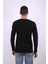Düğmeli Waffle Siyah Erkek Sweatshirt 5070 3