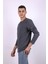 Düğmeli Waffle Antrasit Erkek Sweatshirt 5070 2