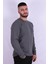 O Yaka Waffle Antrasit Erkek Sweatshirt 5073-2 2