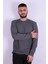 O Yaka Waffle Antrasit Erkek Sweatshirt 5073-2 3