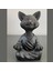 Zen Kedi – Meditasyon Pozunda Dekoratif Biblo Heykel (12.5 x 7.5 Cm) 1