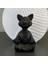 Zen Kedi – Meditasyon Pozunda Dekoratif Biblo Heykel (12.5 x 7.5 Cm) 3